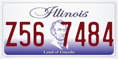 IL license plate Z567484