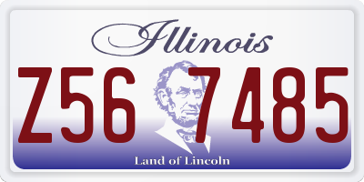IL license plate Z567485