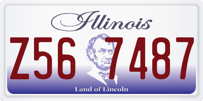 IL license plate Z567487