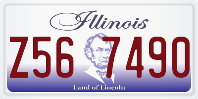IL license plate Z567490