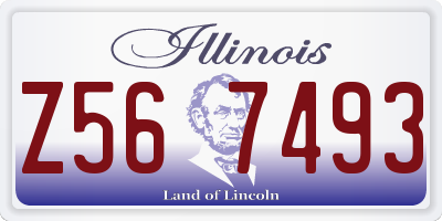 IL license plate Z567493