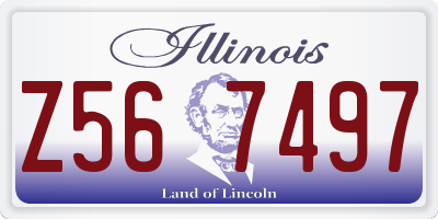 IL license plate Z567497