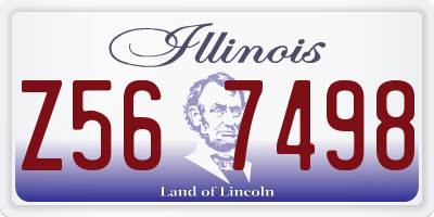 IL license plate Z567498