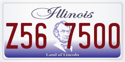 IL license plate Z567500