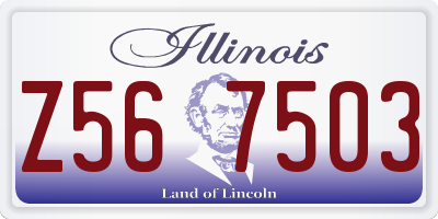 IL license plate Z567503