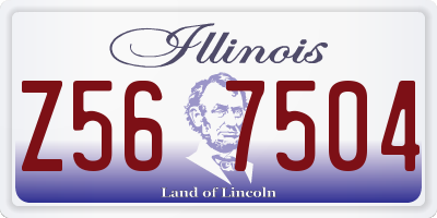 IL license plate Z567504