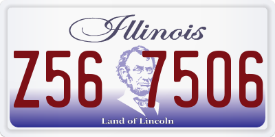 IL license plate Z567506