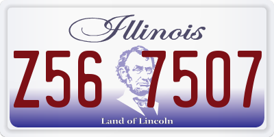 IL license plate Z567507