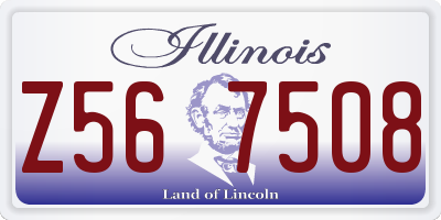 IL license plate Z567508