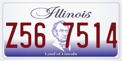 IL license plate Z567514
