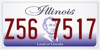 IL license plate Z567517