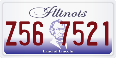 IL license plate Z567521