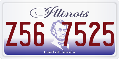 IL license plate Z567525