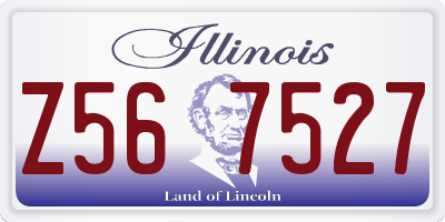 IL license plate Z567527