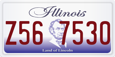 IL license plate Z567530