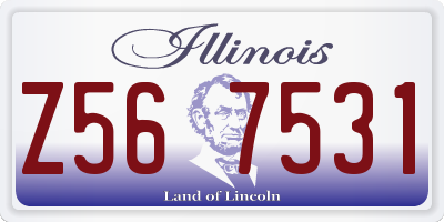 IL license plate Z567531