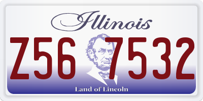IL license plate Z567532
