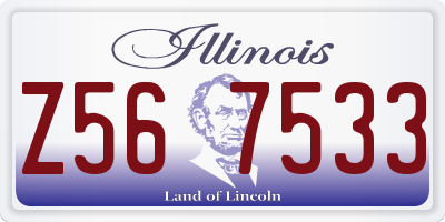 IL license plate Z567533