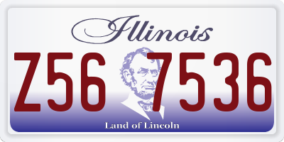 IL license plate Z567536