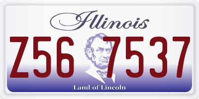 IL license plate Z567537