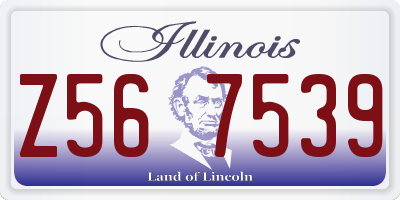 IL license plate Z567539