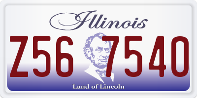 IL license plate Z567540