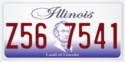 IL license plate Z567541