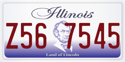 IL license plate Z567545