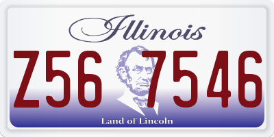 IL license plate Z567546