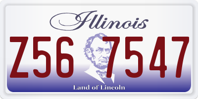 IL license plate Z567547