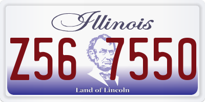 IL license plate Z567550