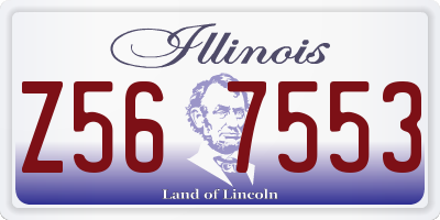 IL license plate Z567553