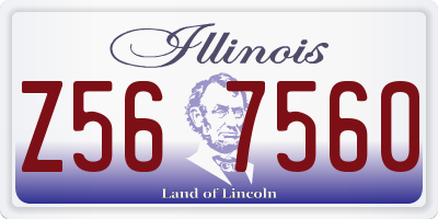 IL license plate Z567560