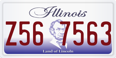 IL license plate Z567563