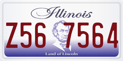 IL license plate Z567564