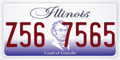IL license plate Z567565