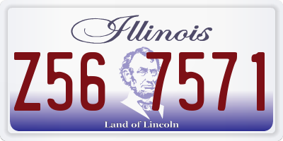 IL license plate Z567571