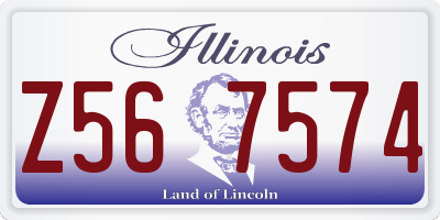 IL license plate Z567574
