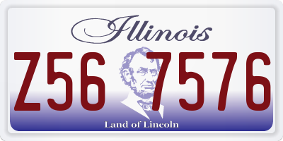 IL license plate Z567576
