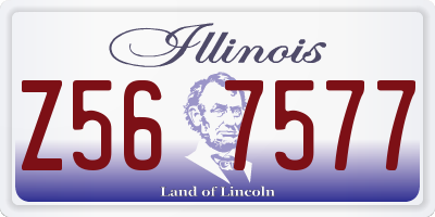 IL license plate Z567577