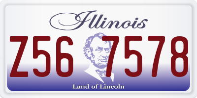 IL license plate Z567578