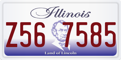IL license plate Z567585