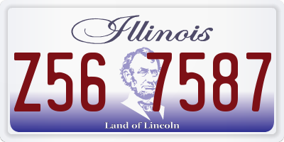 IL license plate Z567587