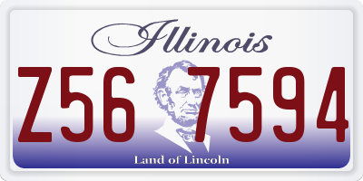 IL license plate Z567594