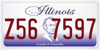 IL license plate Z567597