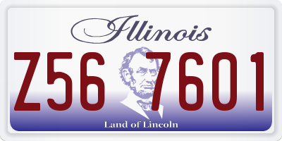 IL license plate Z567601