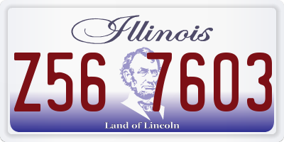 IL license plate Z567603