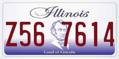 IL license plate Z567614