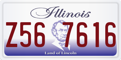 IL license plate Z567616
