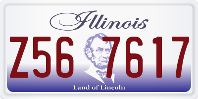 IL license plate Z567617